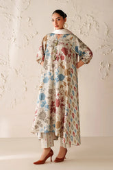 BAROQUE - 3PC VISCOSE PRINTED SHIRT WITH VISCOSE PRINTED DUPATTA AND TROUSER - HZU2516